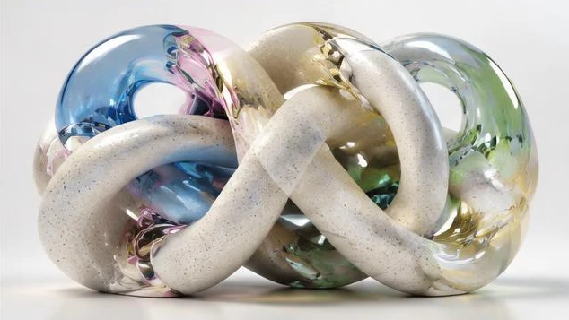 Abstract interrelated forms accompanying questions about Email Lifecycle Marketing